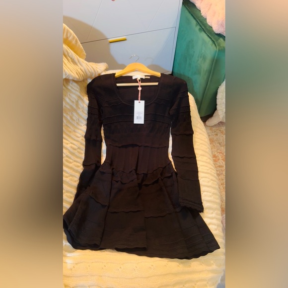 LoveShackFancy LAVENDER POINTELLE KNIT MINI DRESS, brand new with tags, no flaws - Picture 10 of 11